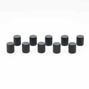 Matte black knurled kitchen cabinet knobs. Sold as a pack of 10 (Reno Pack). Potter and Clay